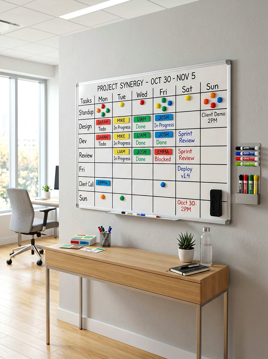 Magnetic Whiteboard Scheduling Area - 30 family command center ideas