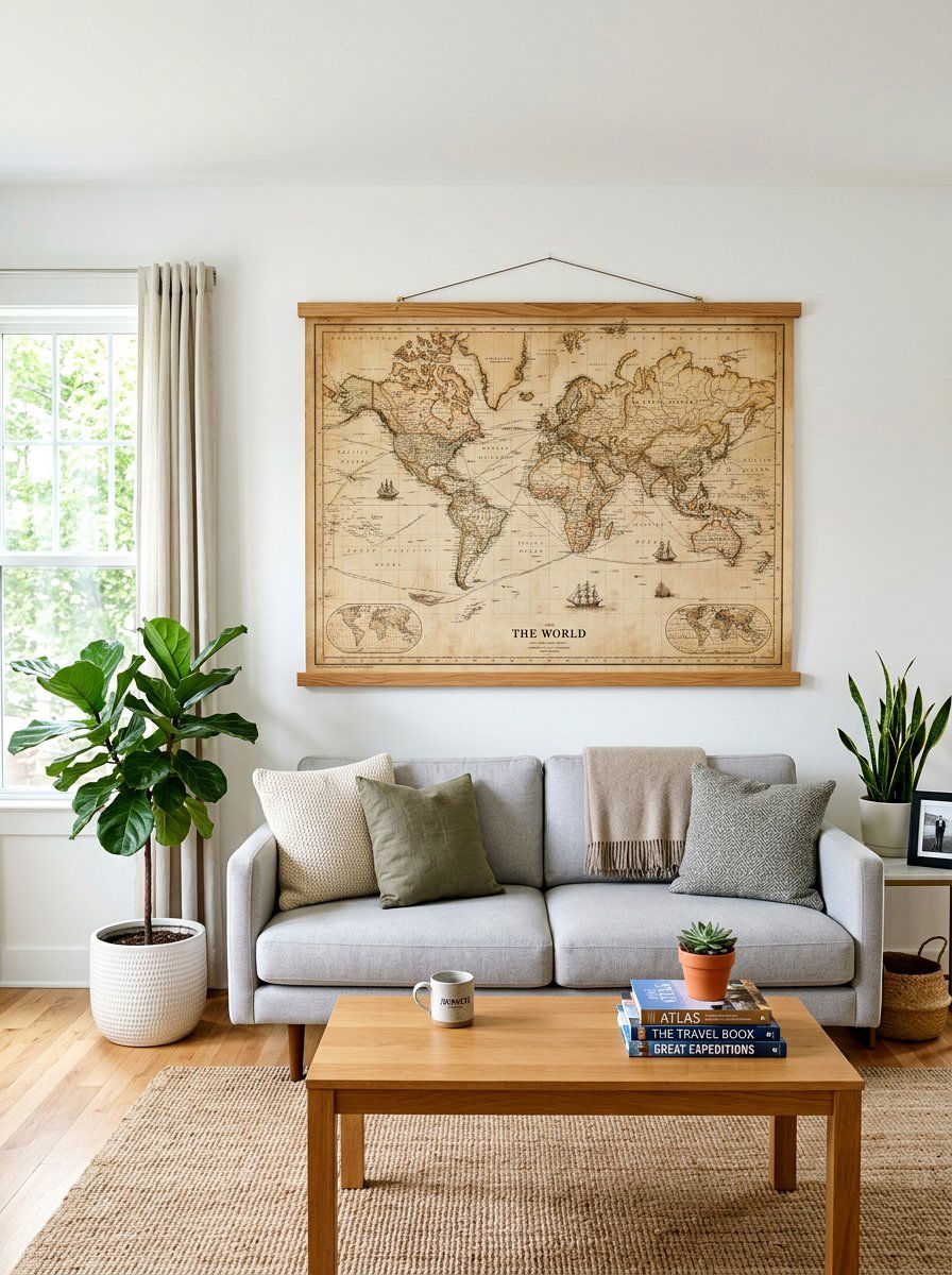 Magnetic Wood Poster Hanger - 30 renter friendly wall decor ideas