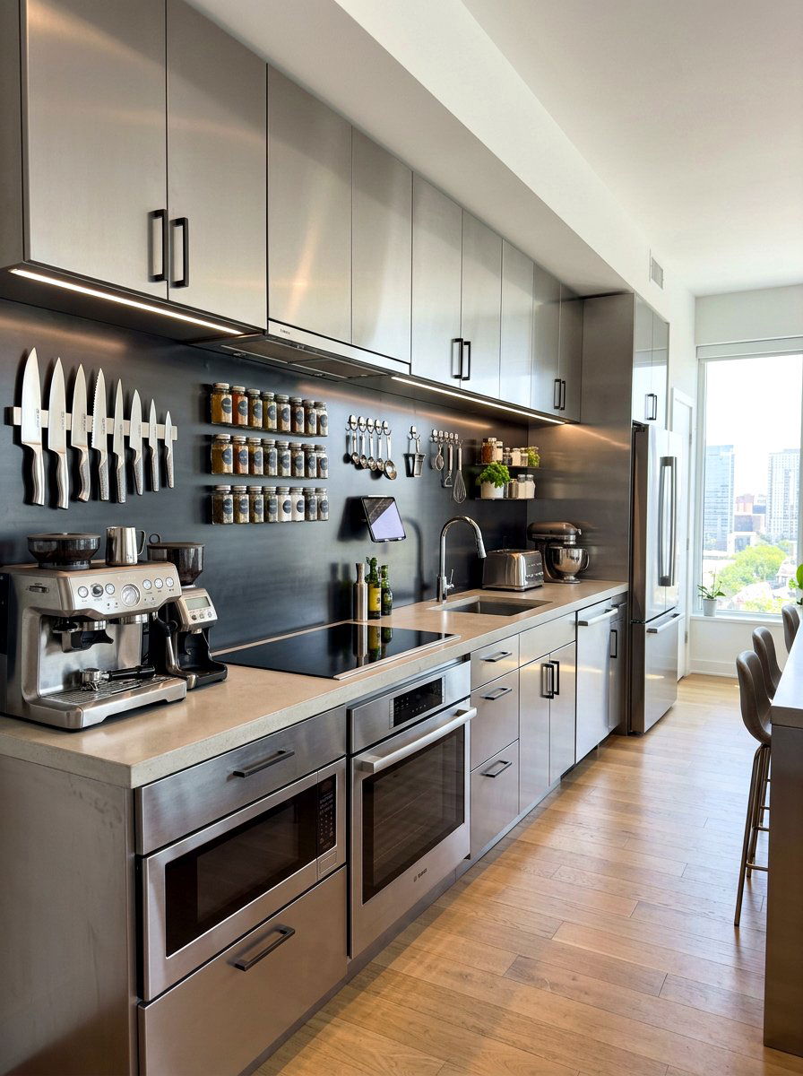 Magnetic backsplash board - 30 rental friendly kitchen backsplash ideas