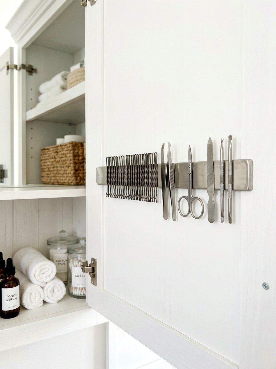 Magnetic bathroom cabinet organization - 30 organizing bathroom cabinets ideas