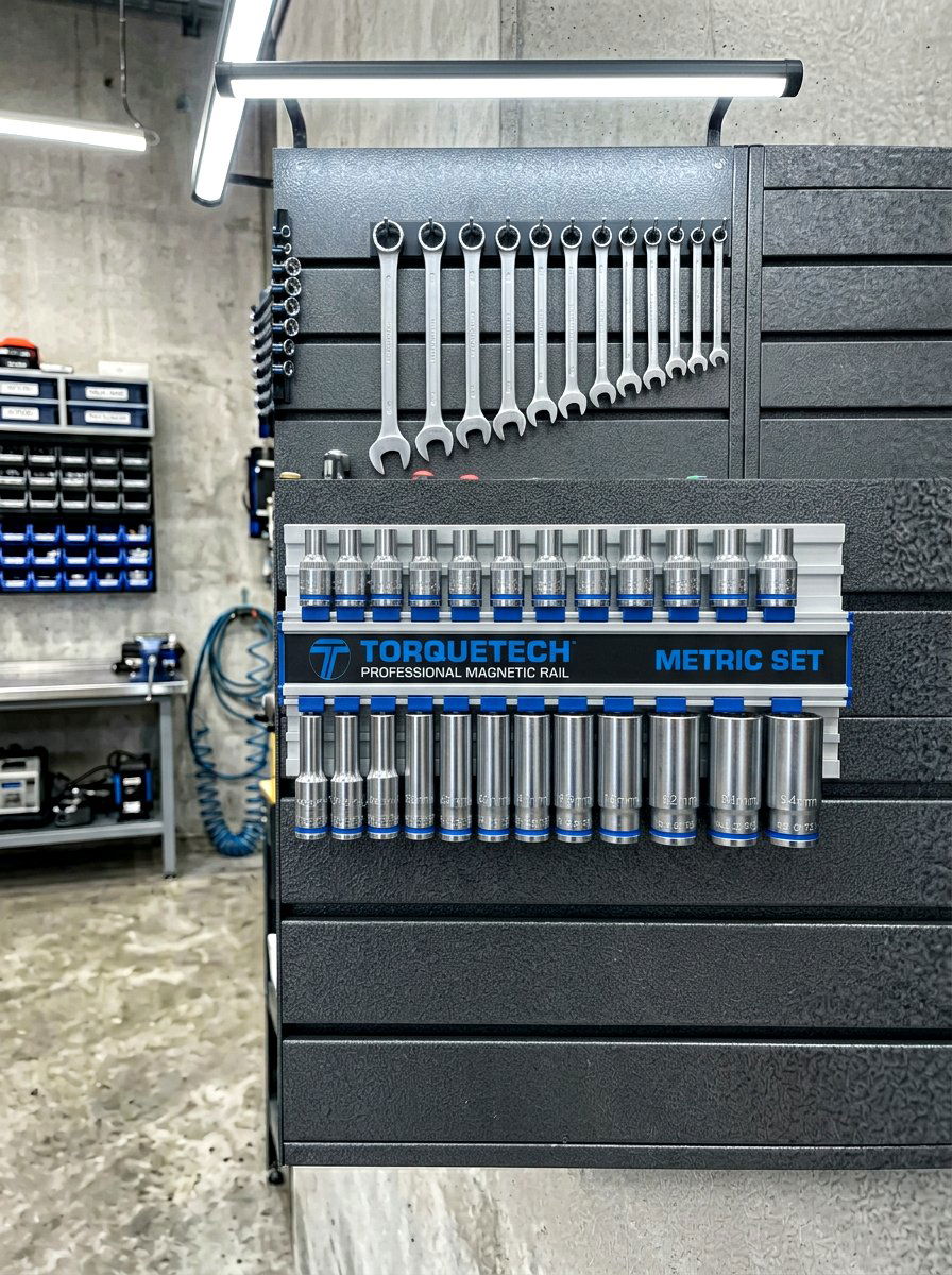 Magnetic socket wall holder - 30 garage wall storage ideas