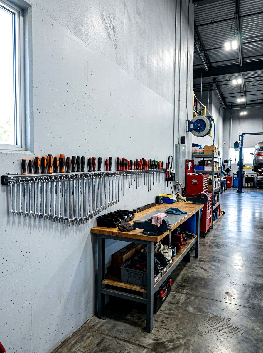 Magnetic tool strip - 30 small tool organizer ideas