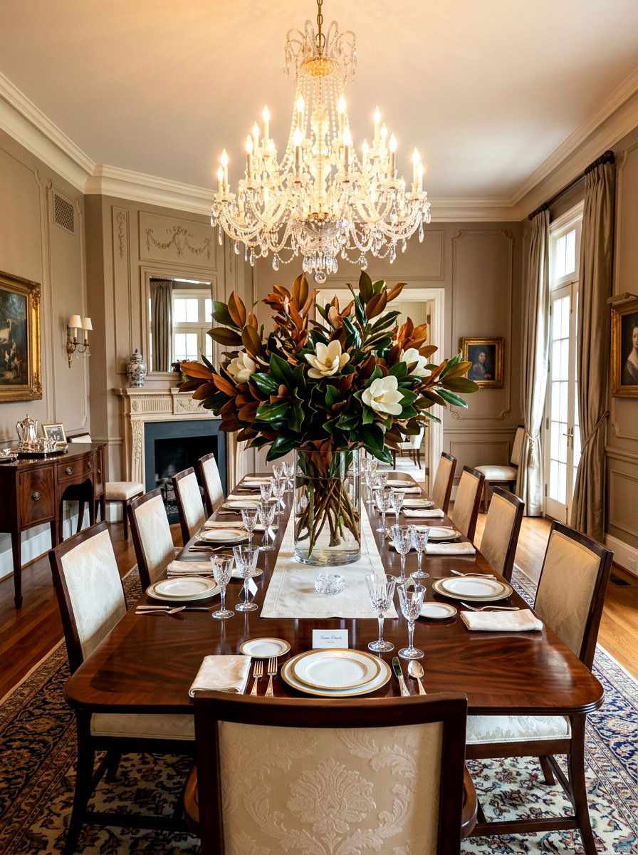 Magnolia Branch Centerpiece - 30 branch decor ideas