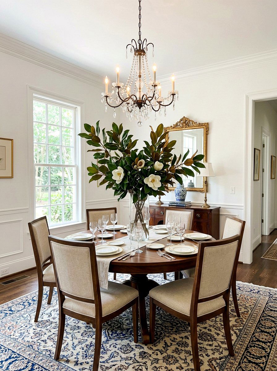 Magnolia Leaf Branch - 30 dining room centerpiece ideas