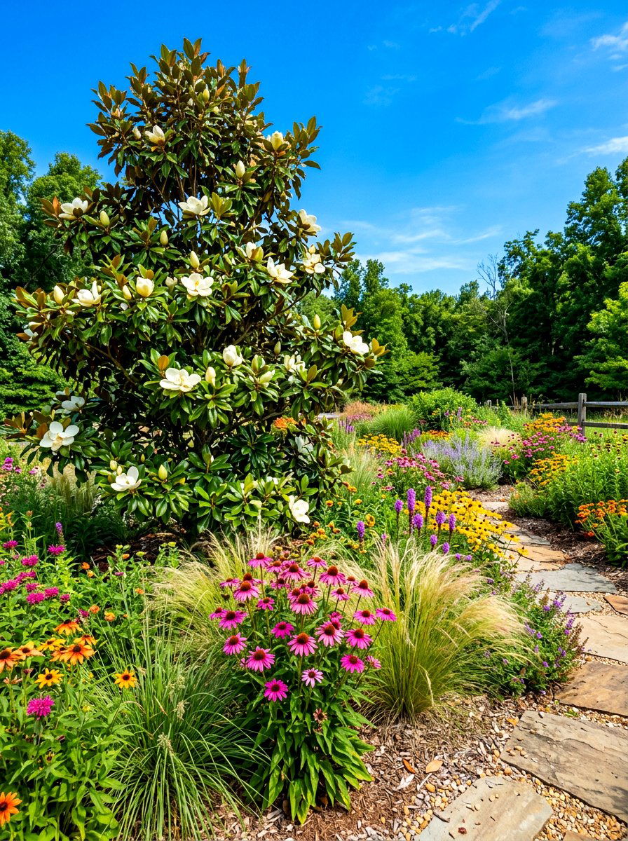 Magnolia Tree Native Perennials - 30 magnolia front yard ideas