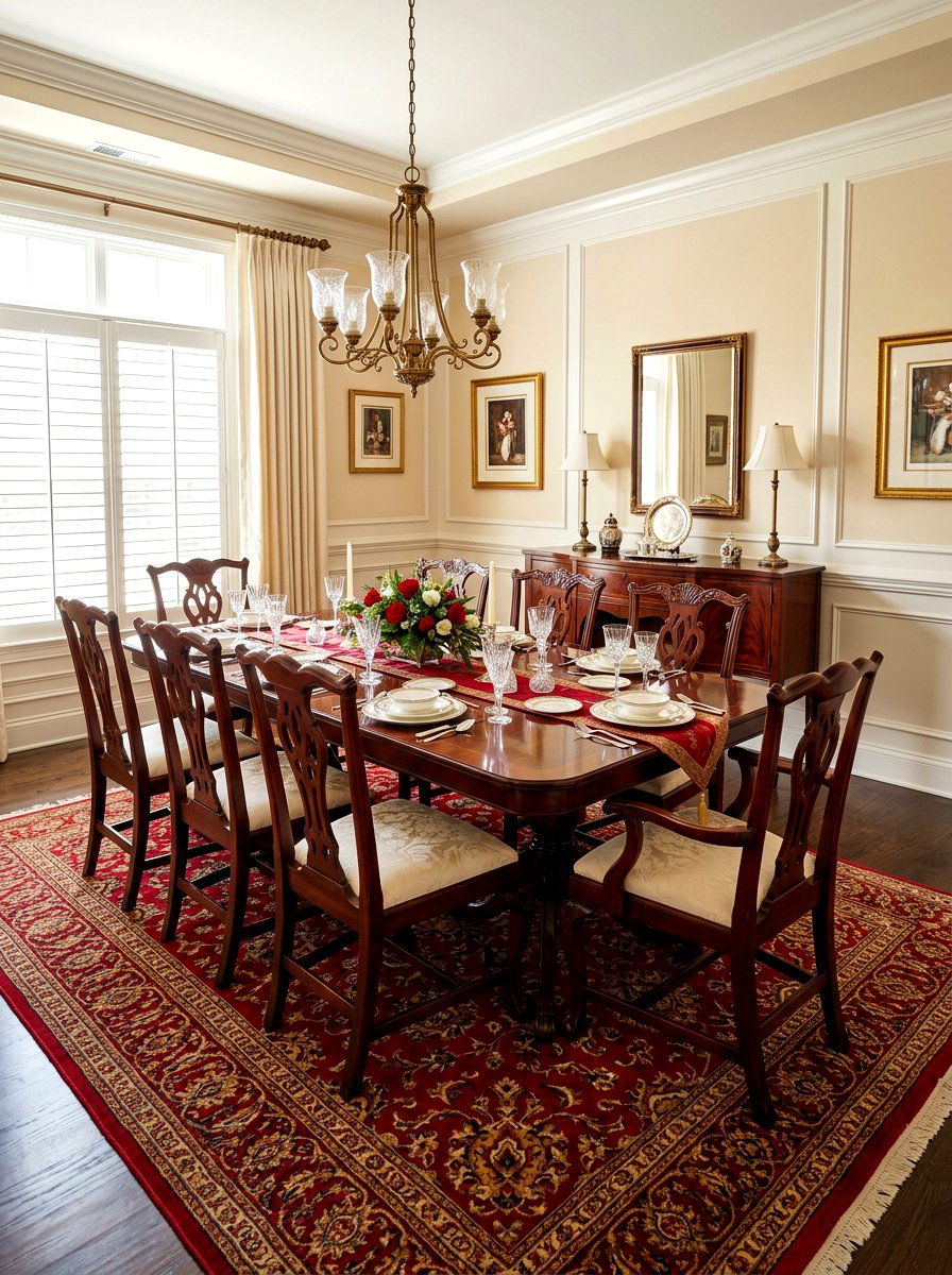 Mahogany Furniture Finish - 30 warm traditional dining room ideas