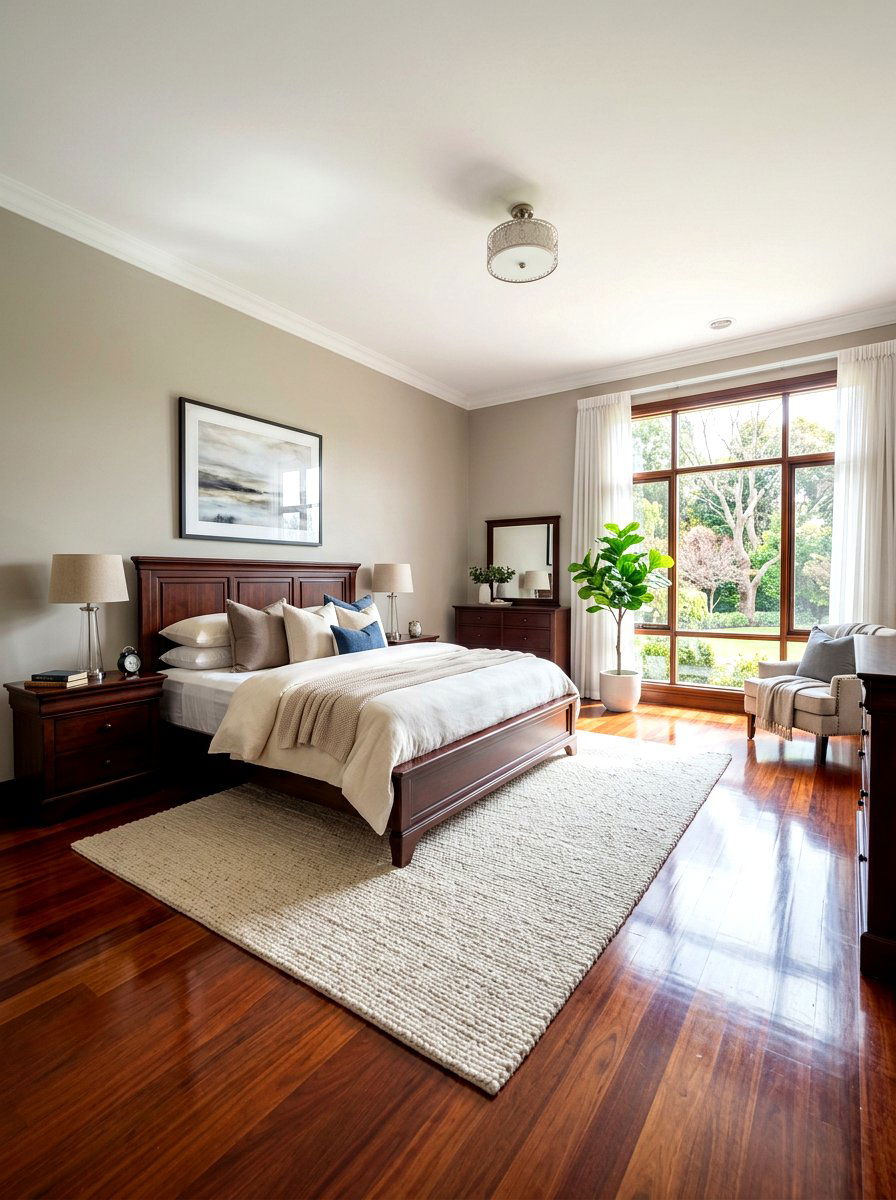 Mahogany Wood Flooring Bedroom - 30 all brown bedroom ideas