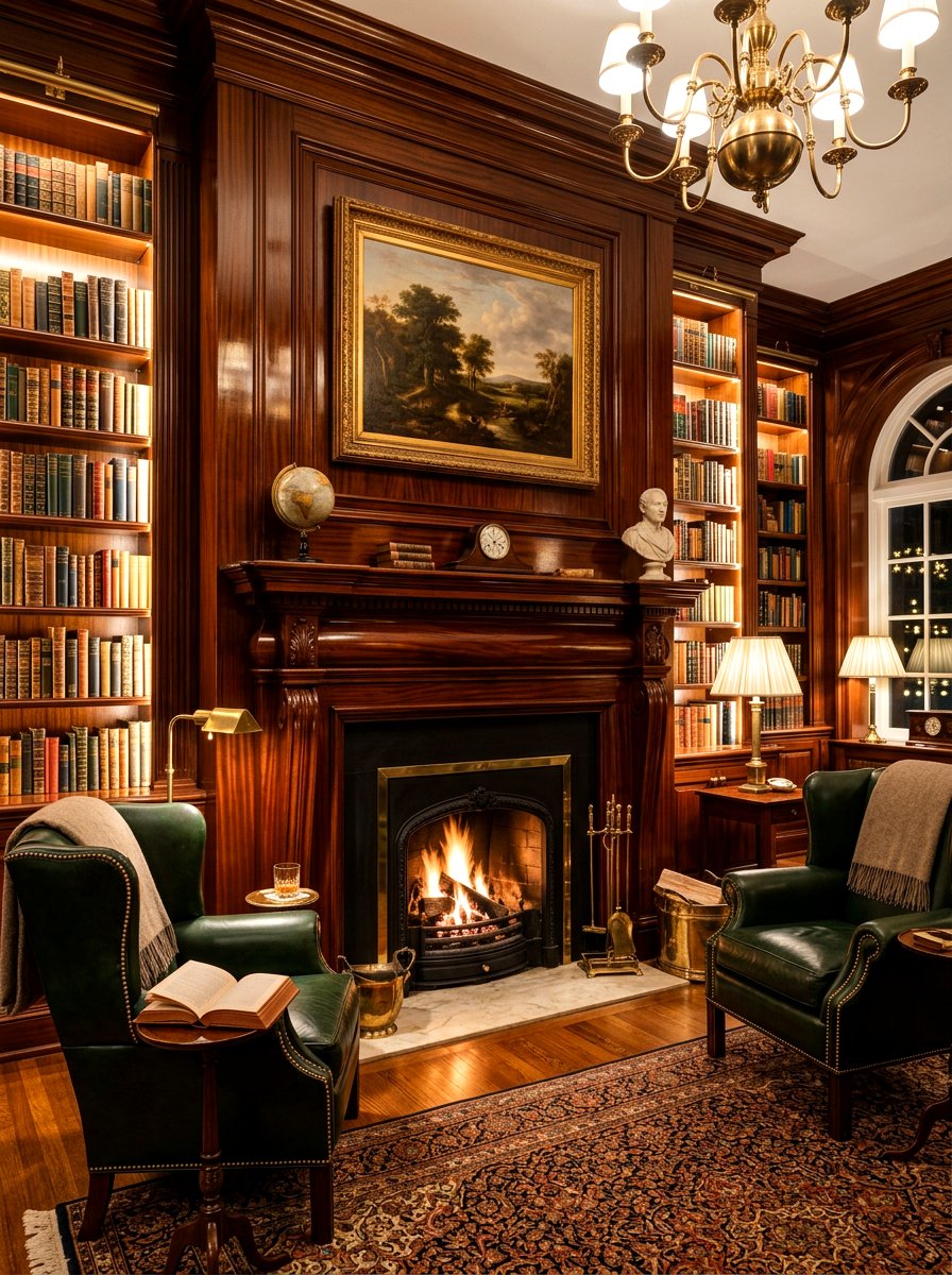 Mahogany Wood Mantel - 30 wood mantel beam ideas