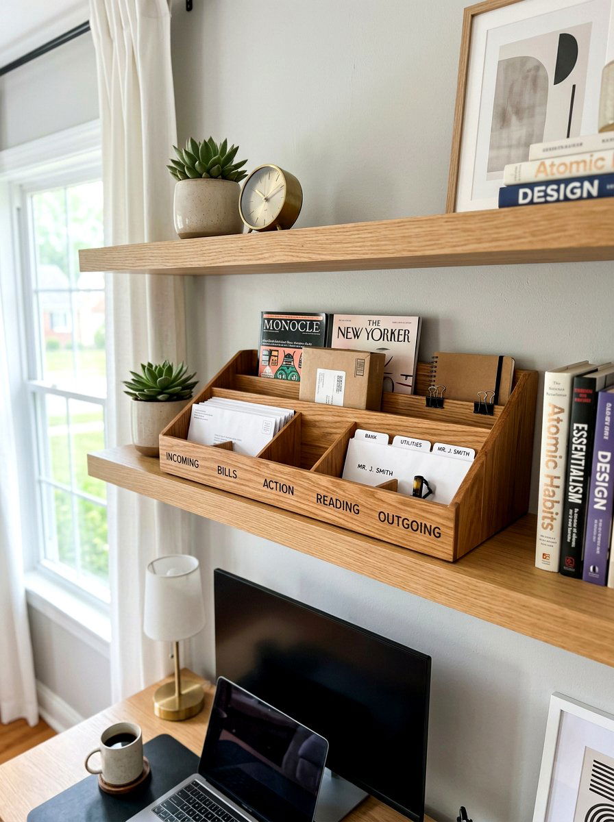 Mail Organizer Tray - 30 entry closet organization ideas