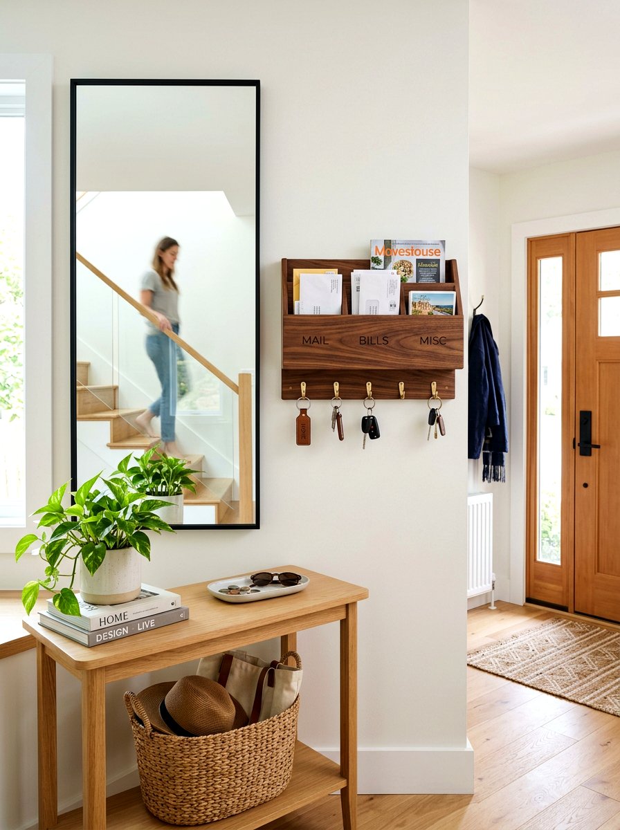 Mail Storage Slot - 30 family entryway ideas