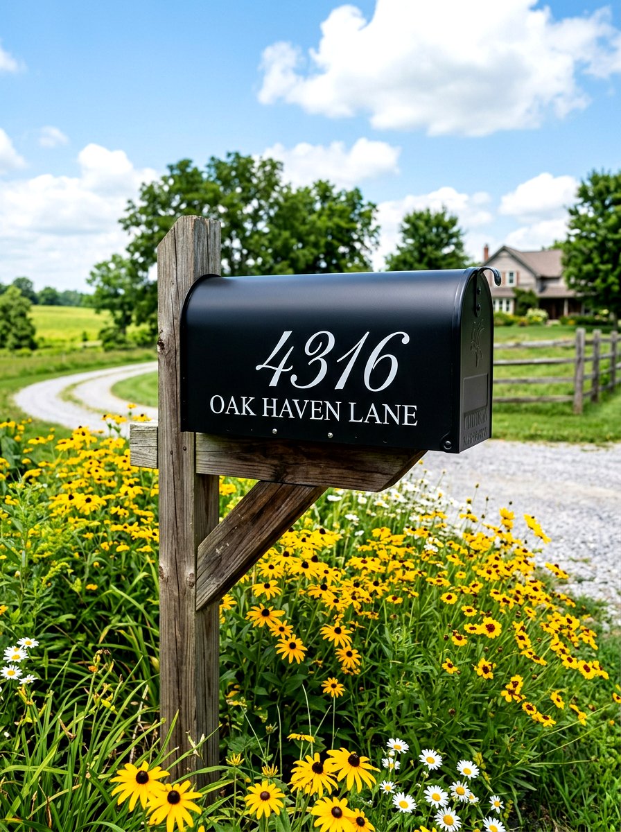Mailbox Address Decal - 30 house number display ideas