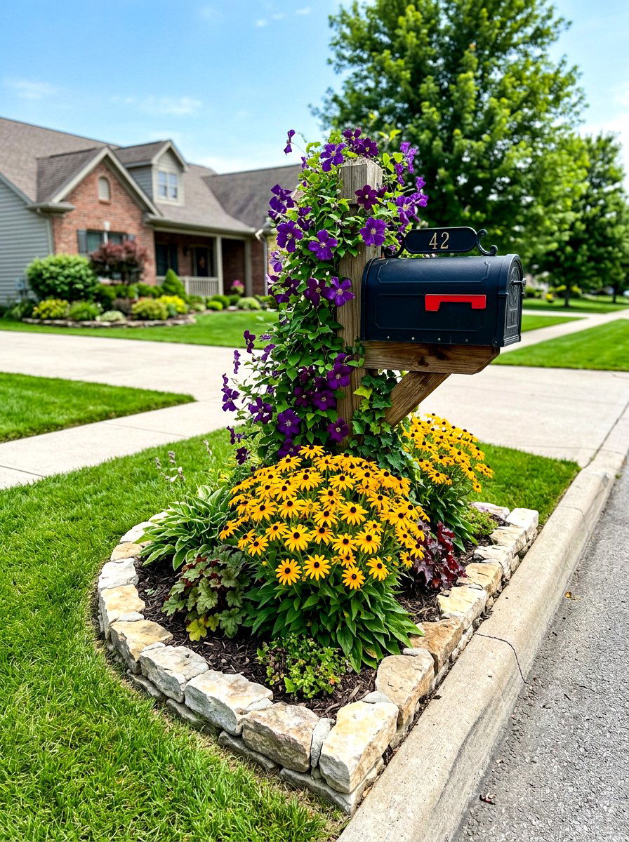 Mailbox Bed - 30 front yard garden ideas