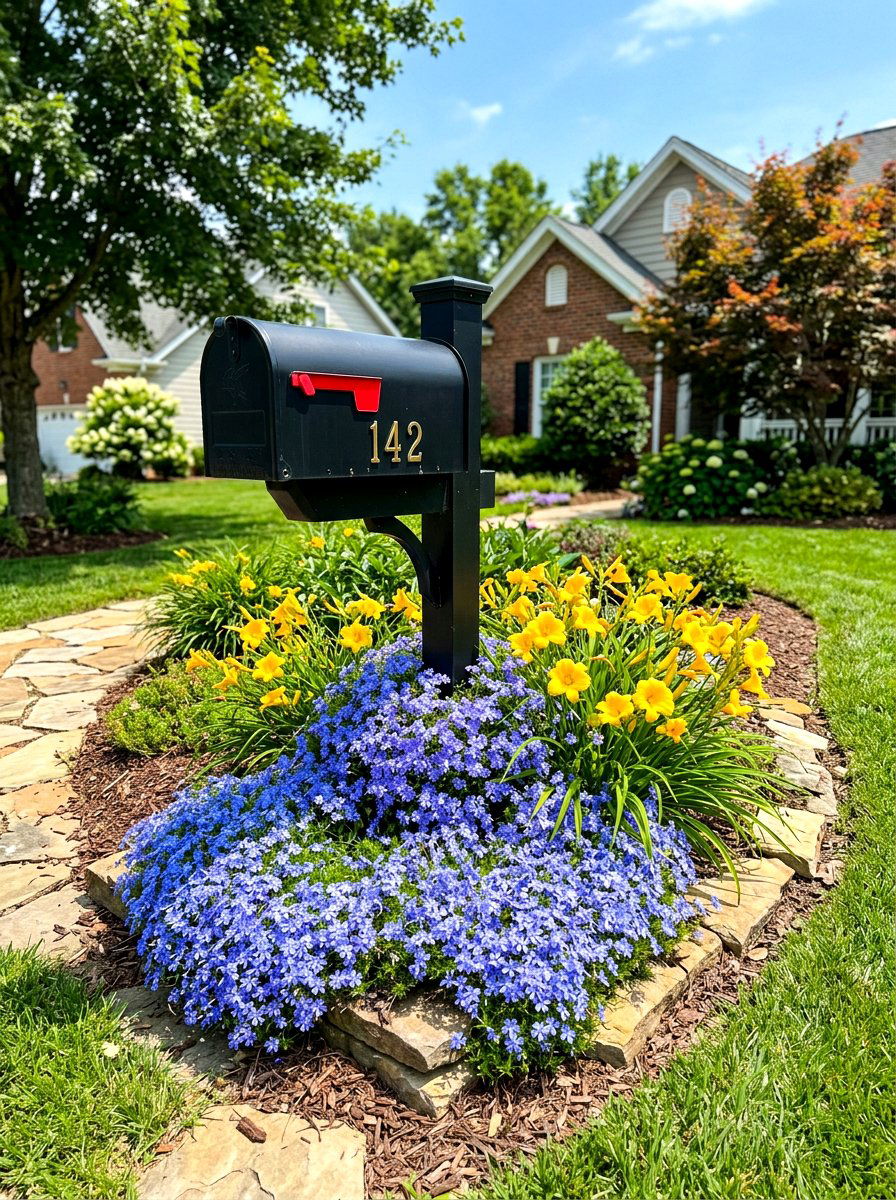 Mailbox Flower Surround - 30 small flower bed ideas