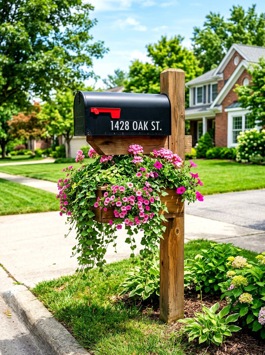 Mailbox Planter Box - 30 mailbox curb appeal ideas
