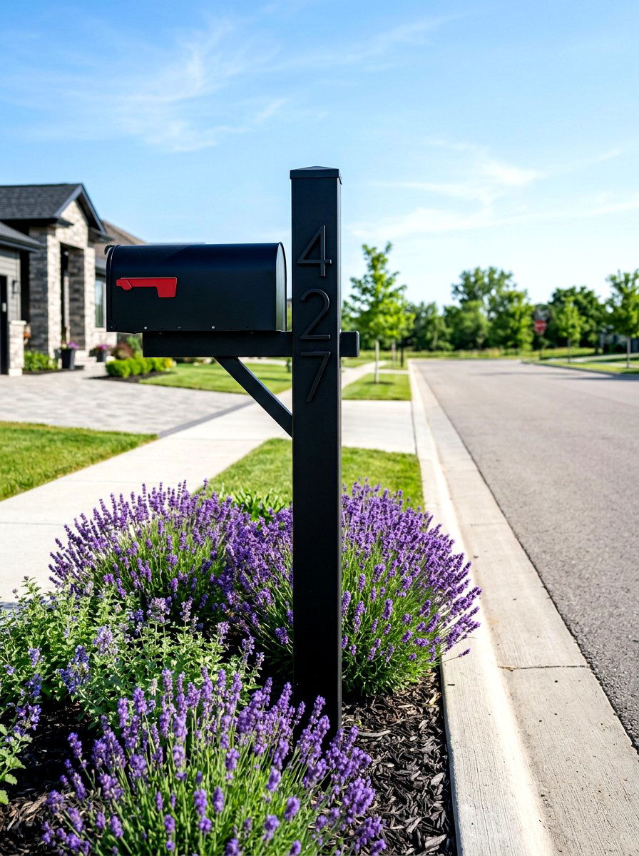 Mailbox Post House Numbers - 30 house numbers curb appeal ideas