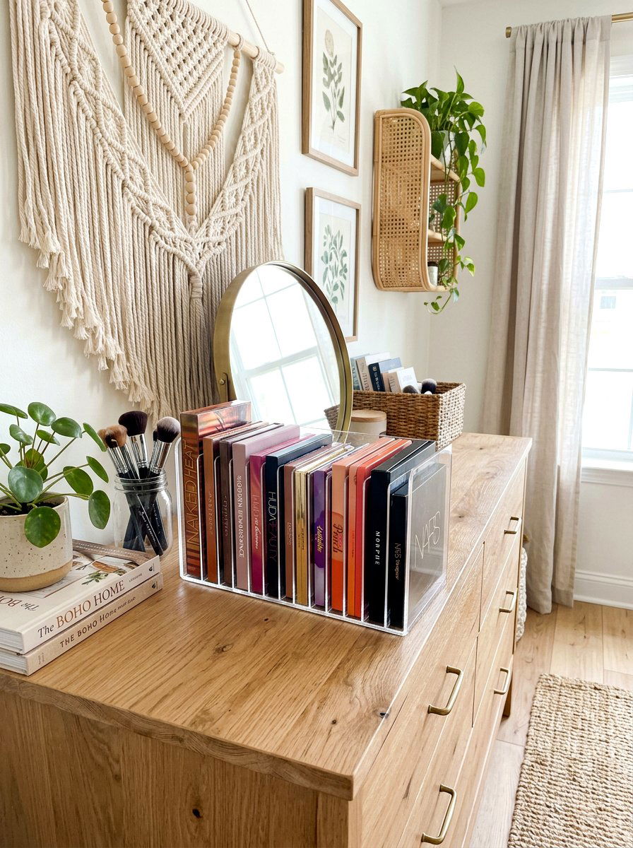 Makeup Palette Holder - 30 beauty product storage ideas