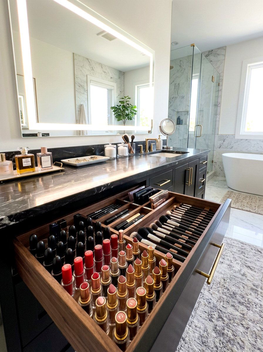 Makeup Vanity Drawer - 30 bathroom vanity drawer ideas