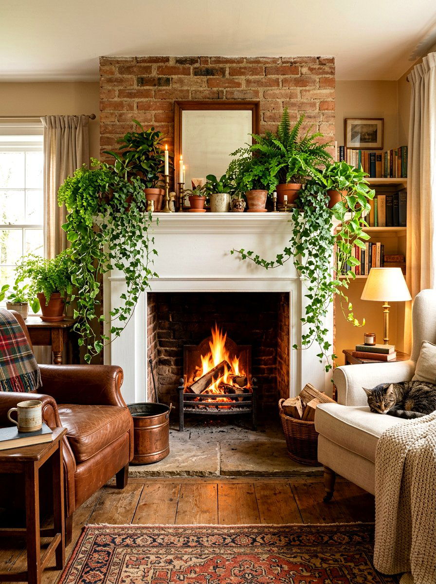 Mantel Plant Shelf - 30 houseplant shelf ideas