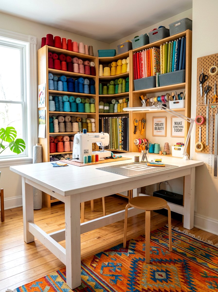 Manual Craft Workshop Corner - 30 analog living room ideas