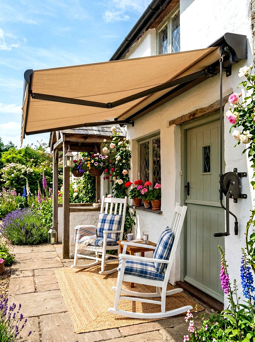 Manual Crank Awning - 30 retractable awning ideas