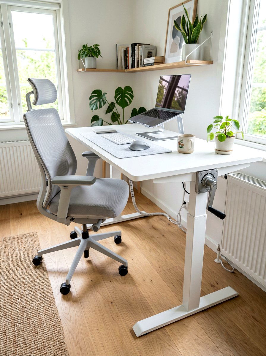 Manual Standing Desk - 30 friction maxxing office ideas