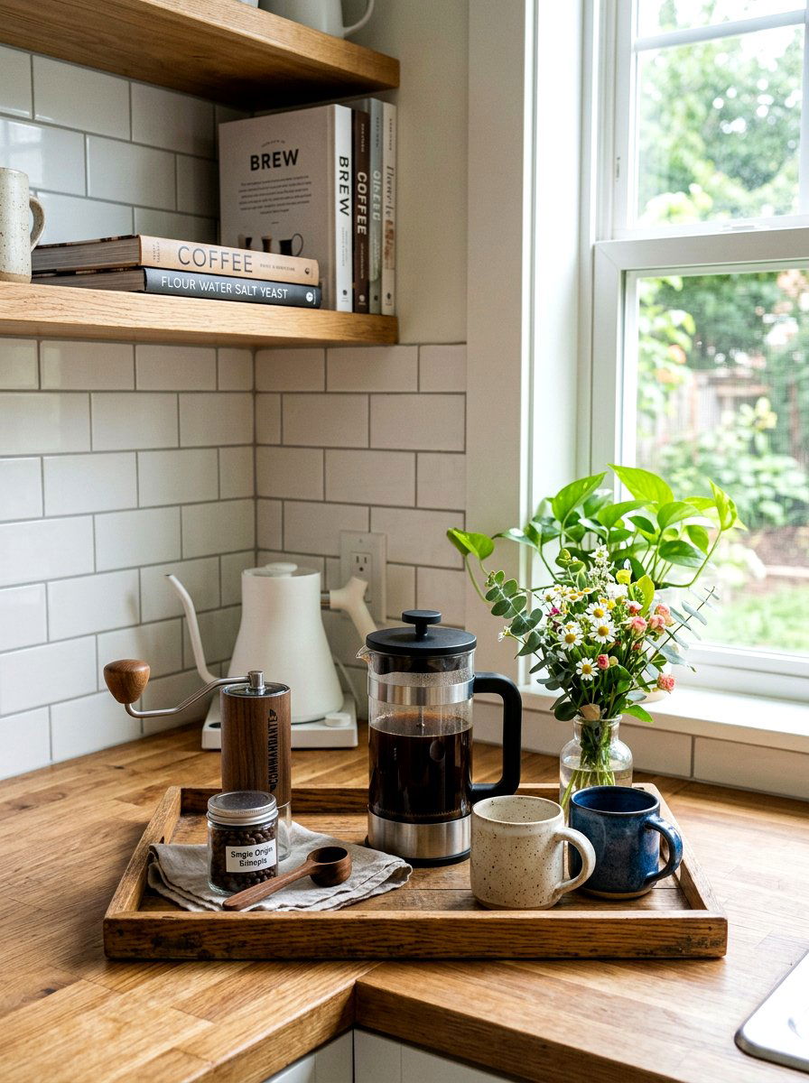 Manual coffee bar - 30 friction maxxing home ideas
