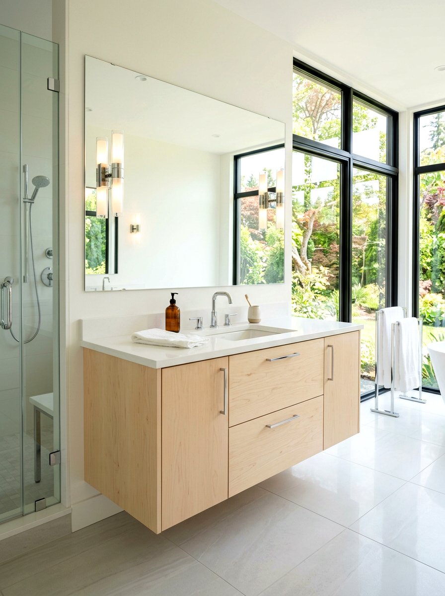 Maple Wood Vanity - 30 wood vanity ideas
