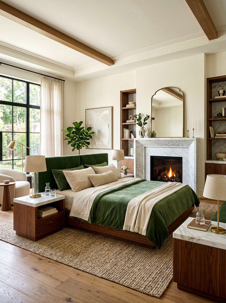 Marble Accent Bedroom - 30 soft luxury bedroom ideas