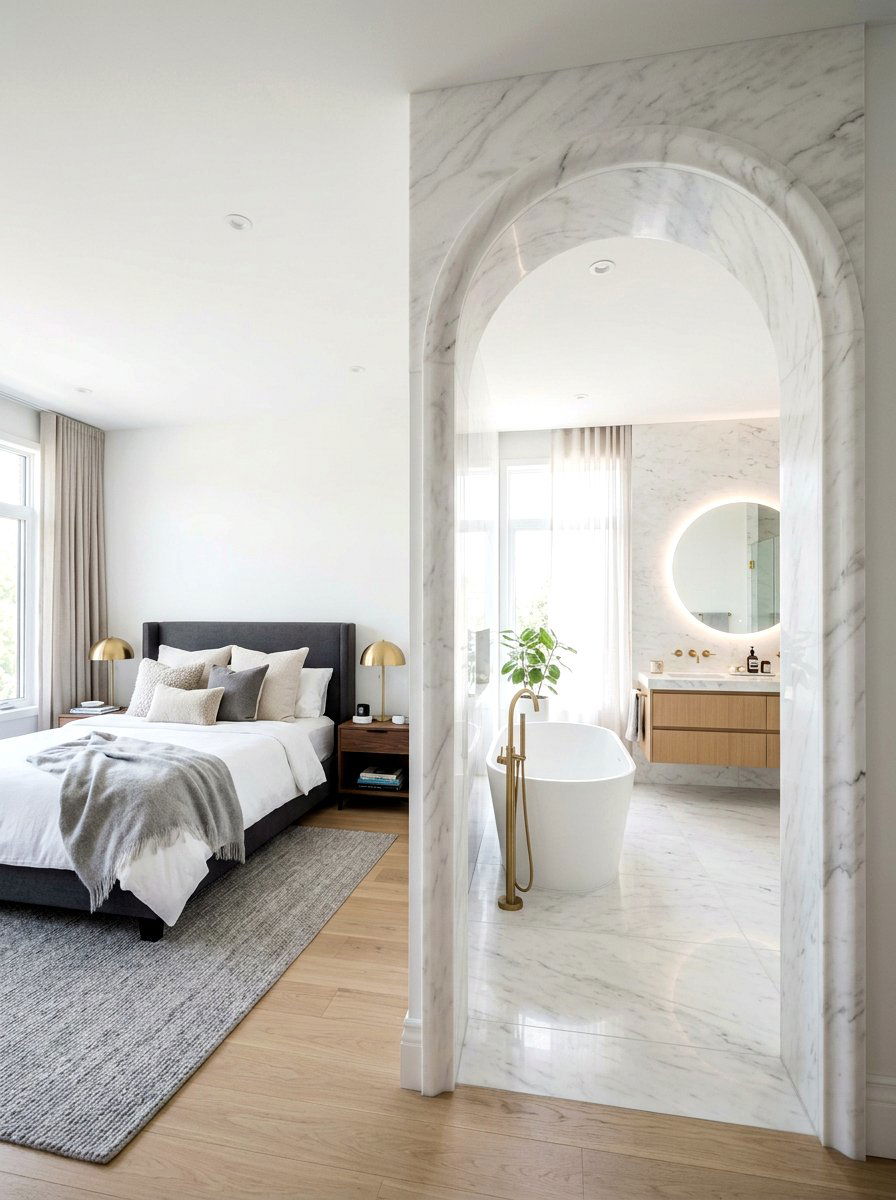 Marble Arched Room Divider - 30 arched room divider ideas