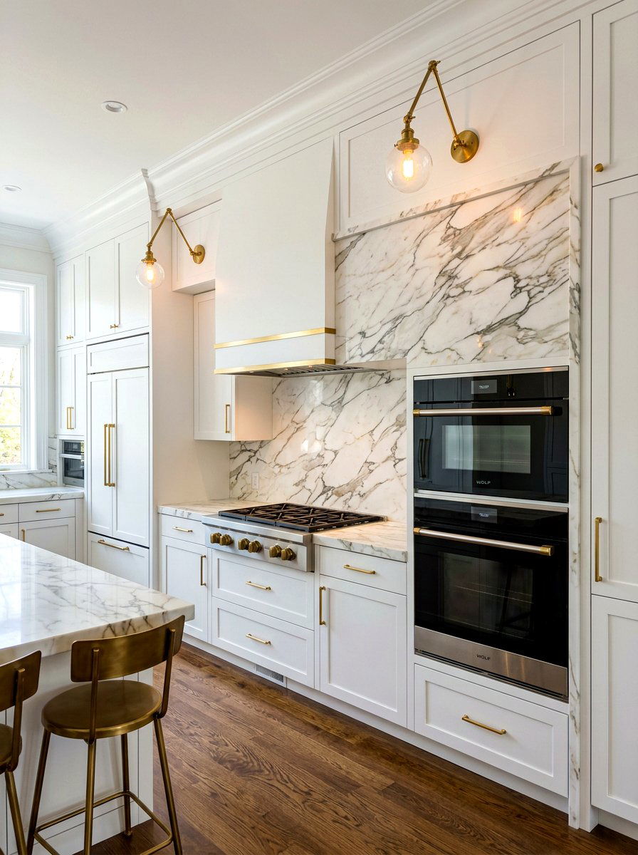 Marble Backsplash Appliance Wall - 30 appliance wall kitchen ideas