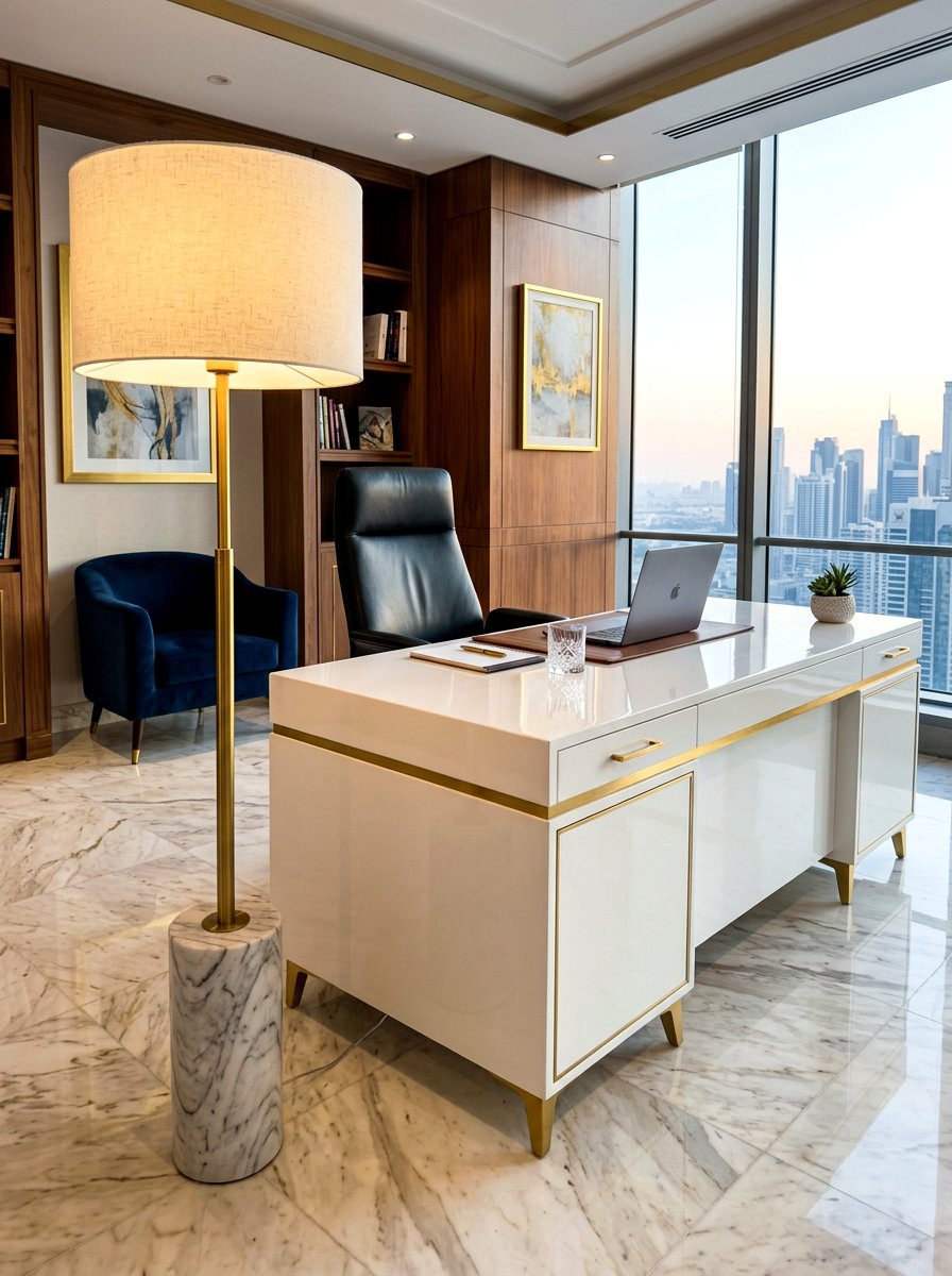 Marble Base Floor Lamp - 30 office floor lamp ideas