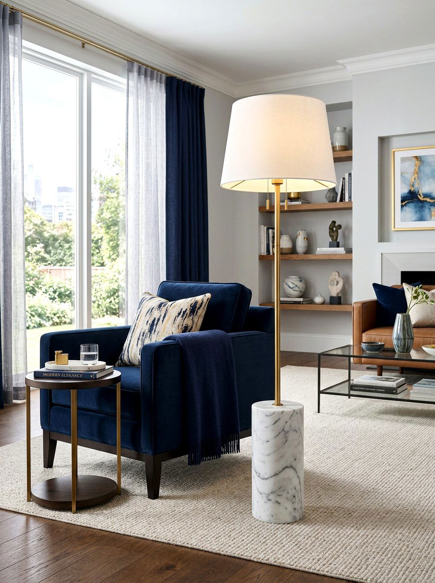 Marble Base Floor Lamp Living Room - 30 lamp glow living room ideas