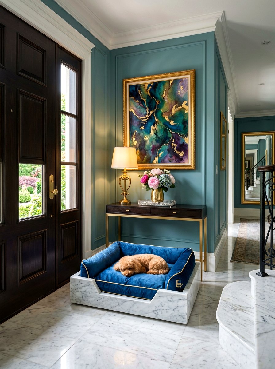 Marble Base Pet Bed - 30 pet basket styling ideas