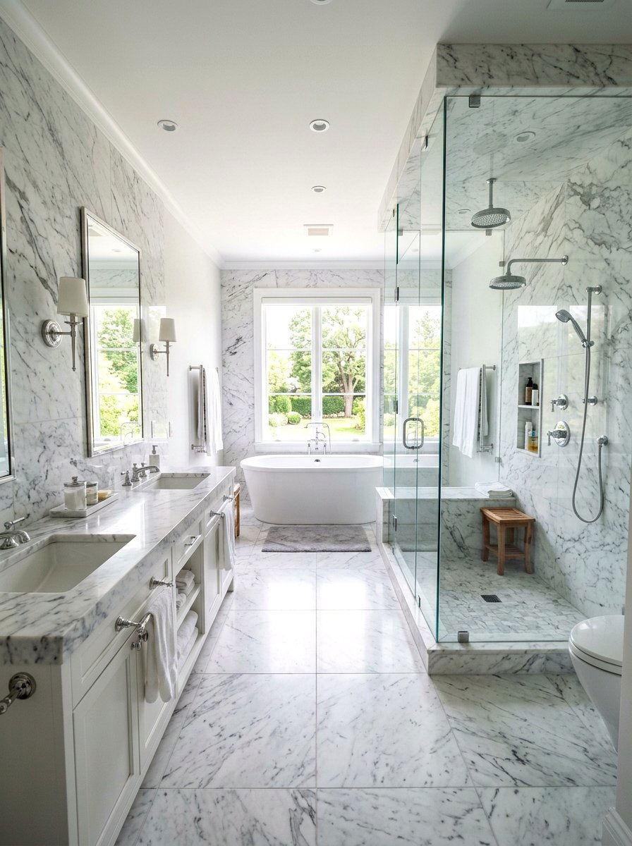 Marble Bathroom - 30 master bathroom ideas