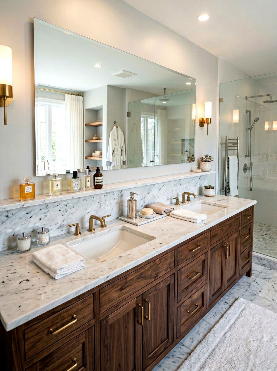 Marble Bathroom Ledge Shelf - 30 spa shelf bathroom ideas