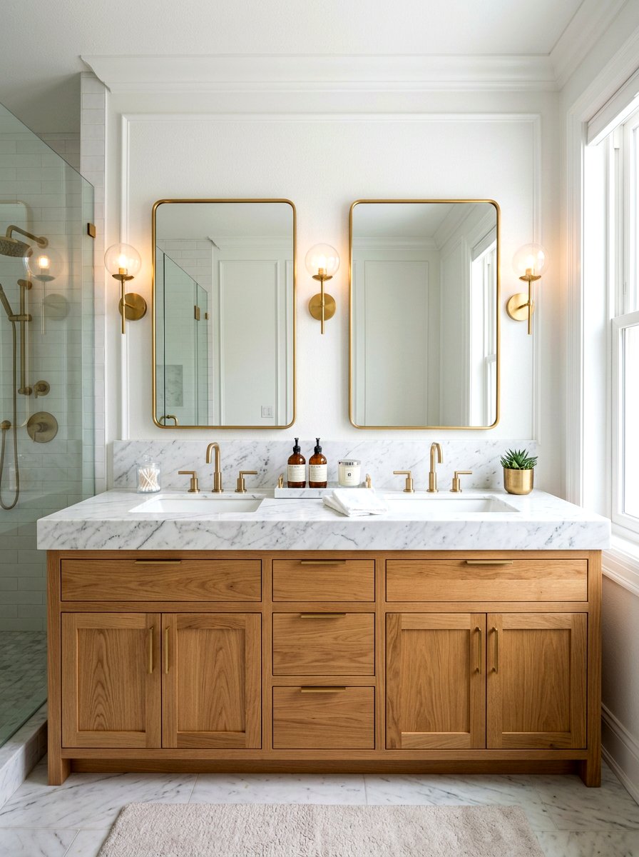 Marble Bathroom Vanity - 30 timeless bathroom ideas