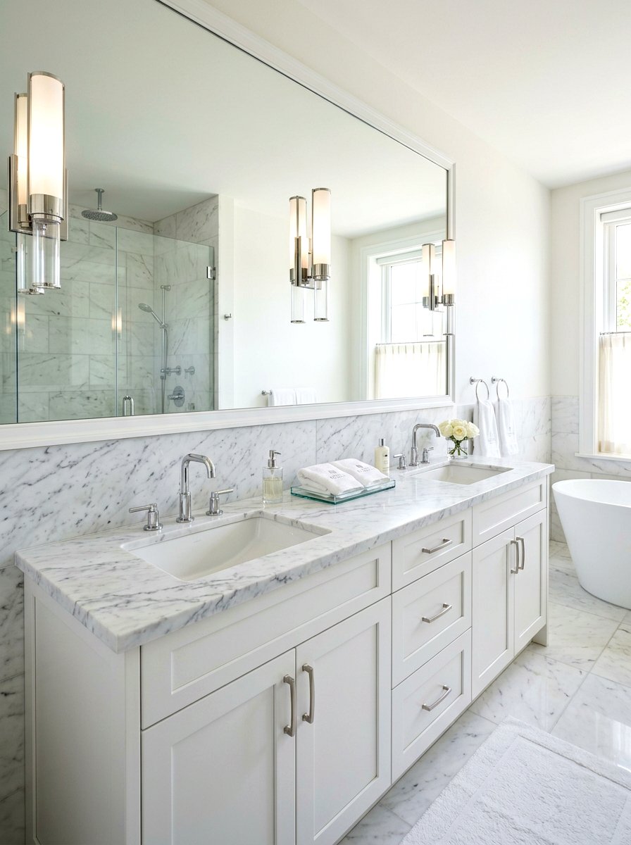 Marble Bathroom Vanity - 30 TikTok bathroom decor ideas