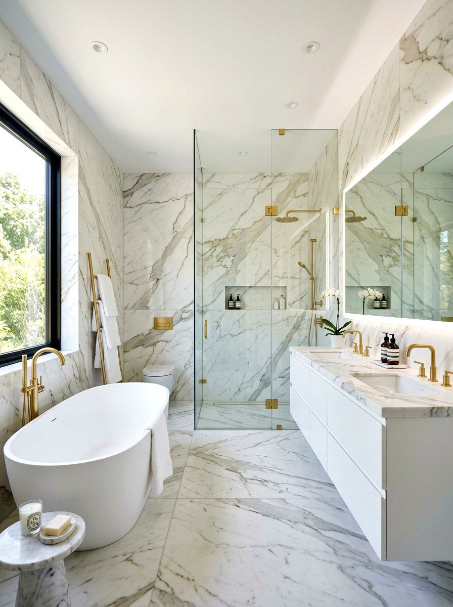 Marble Bathroom - 30 luxury bathroom ideas