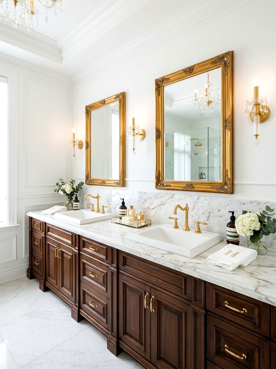 Marble Countertop Finish - 30 sensory bathroom ideas