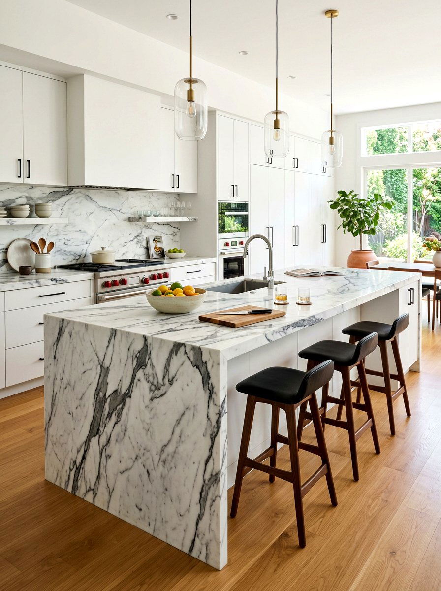 Marble Countertop Kitchen - 30 timeless kitchen ideas