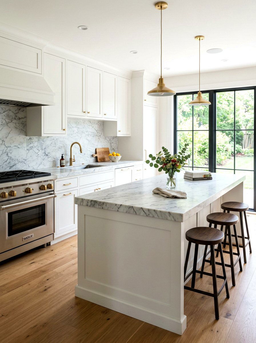 Marble Countertop Kitchen - 30 heritage kitchen decor ideas