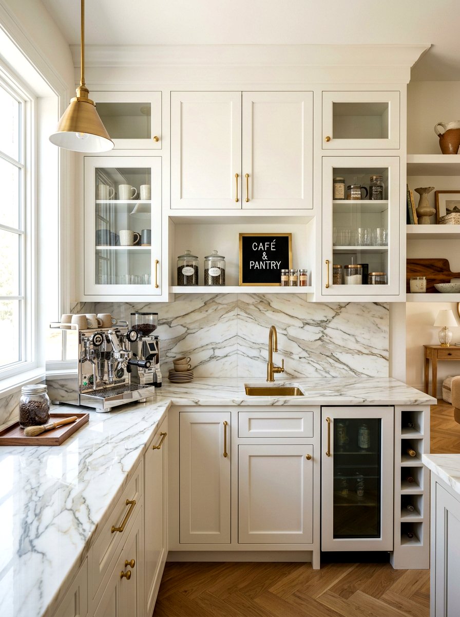 Marble Countertop Pantry Cafe - 30 walk in pantry cafe ideas