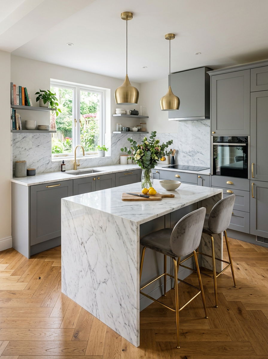 Marble Countertop Small Kitchen - 30 small kitchen ideas