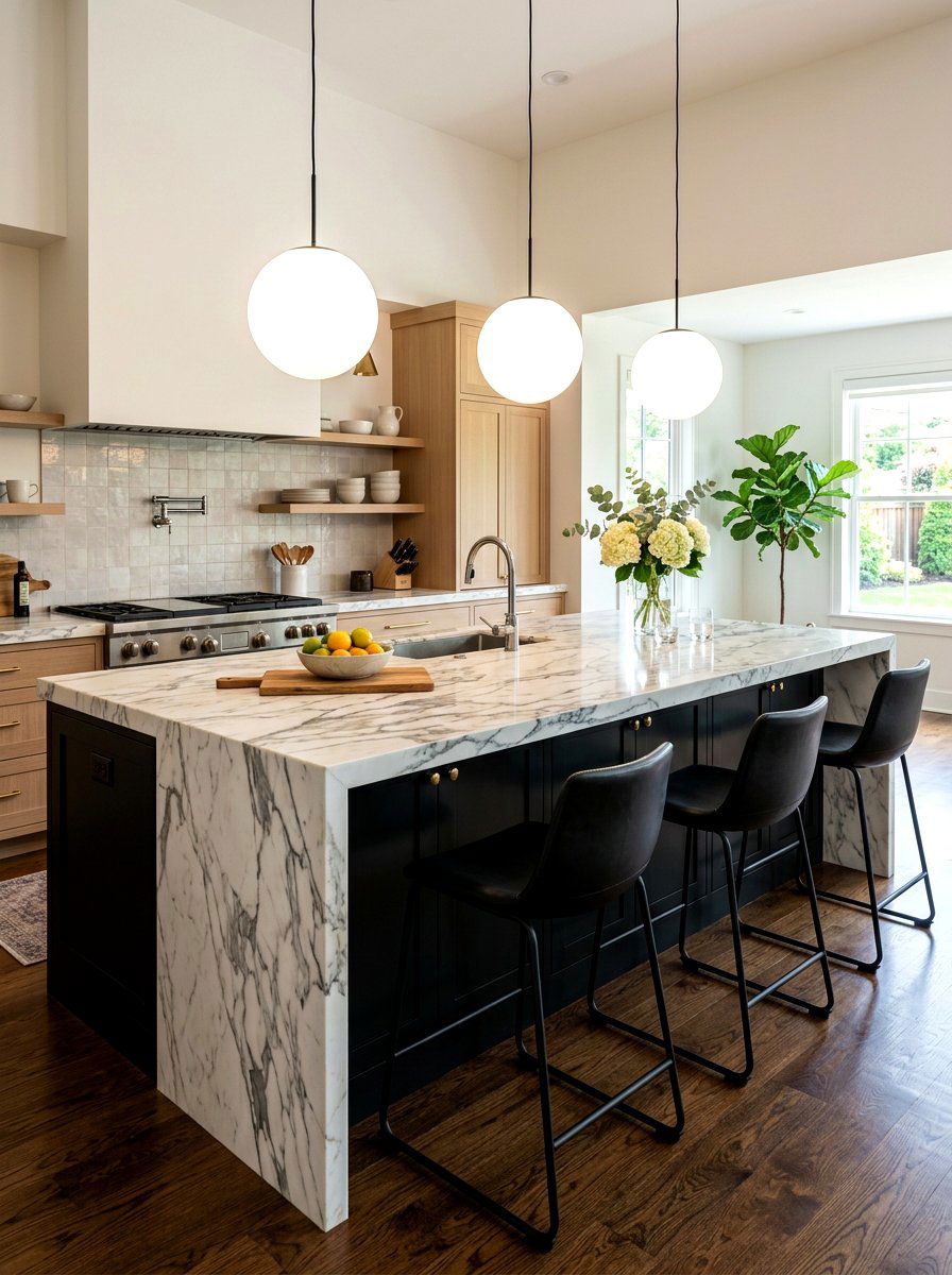 Marble Countertops - 30 transitional decor ideas