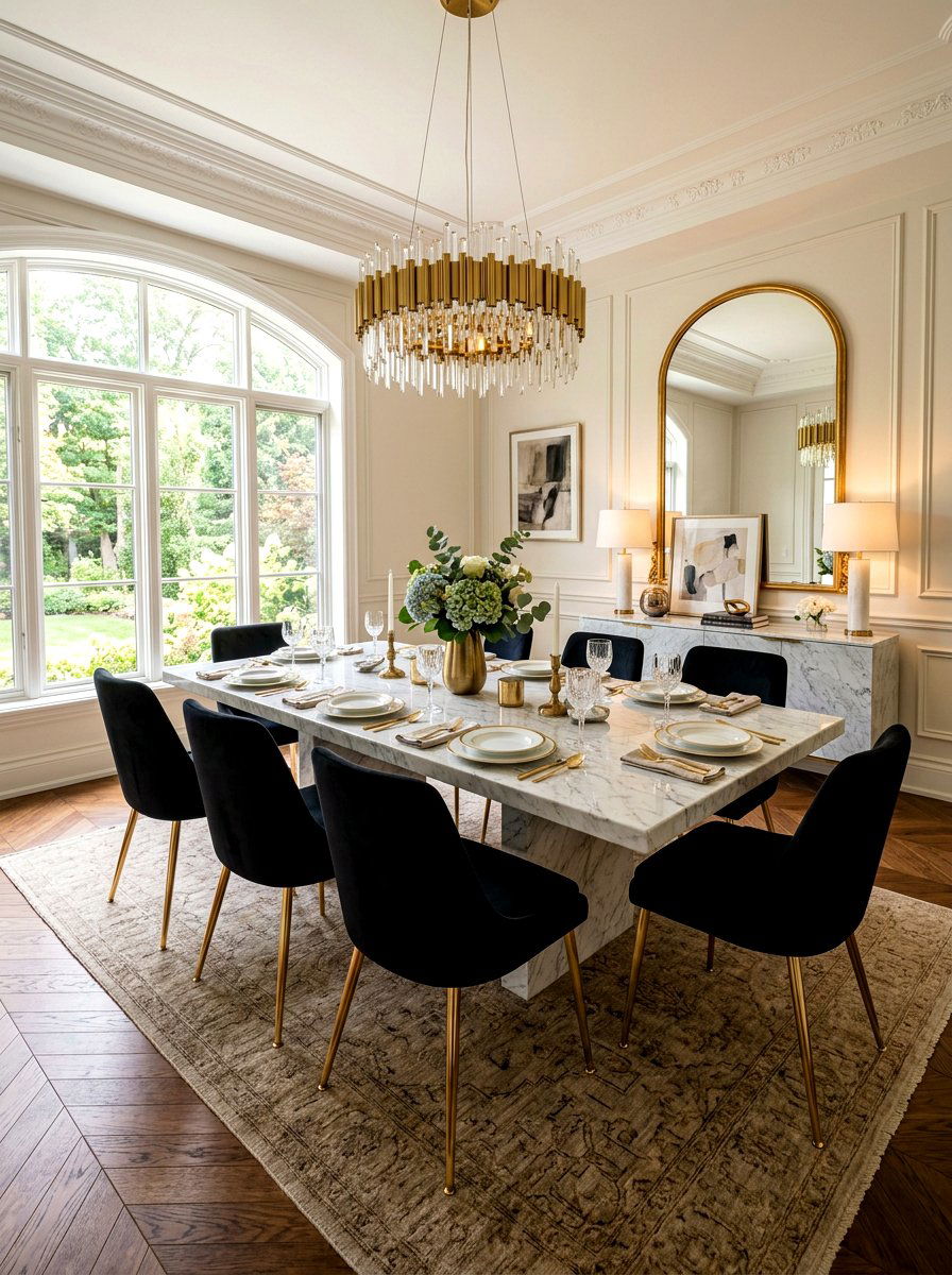 Marble Dining Room - 30 modern dining room ideas