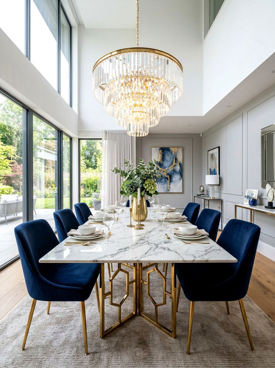 Marble Dining Table - 30 breakfast room ideas