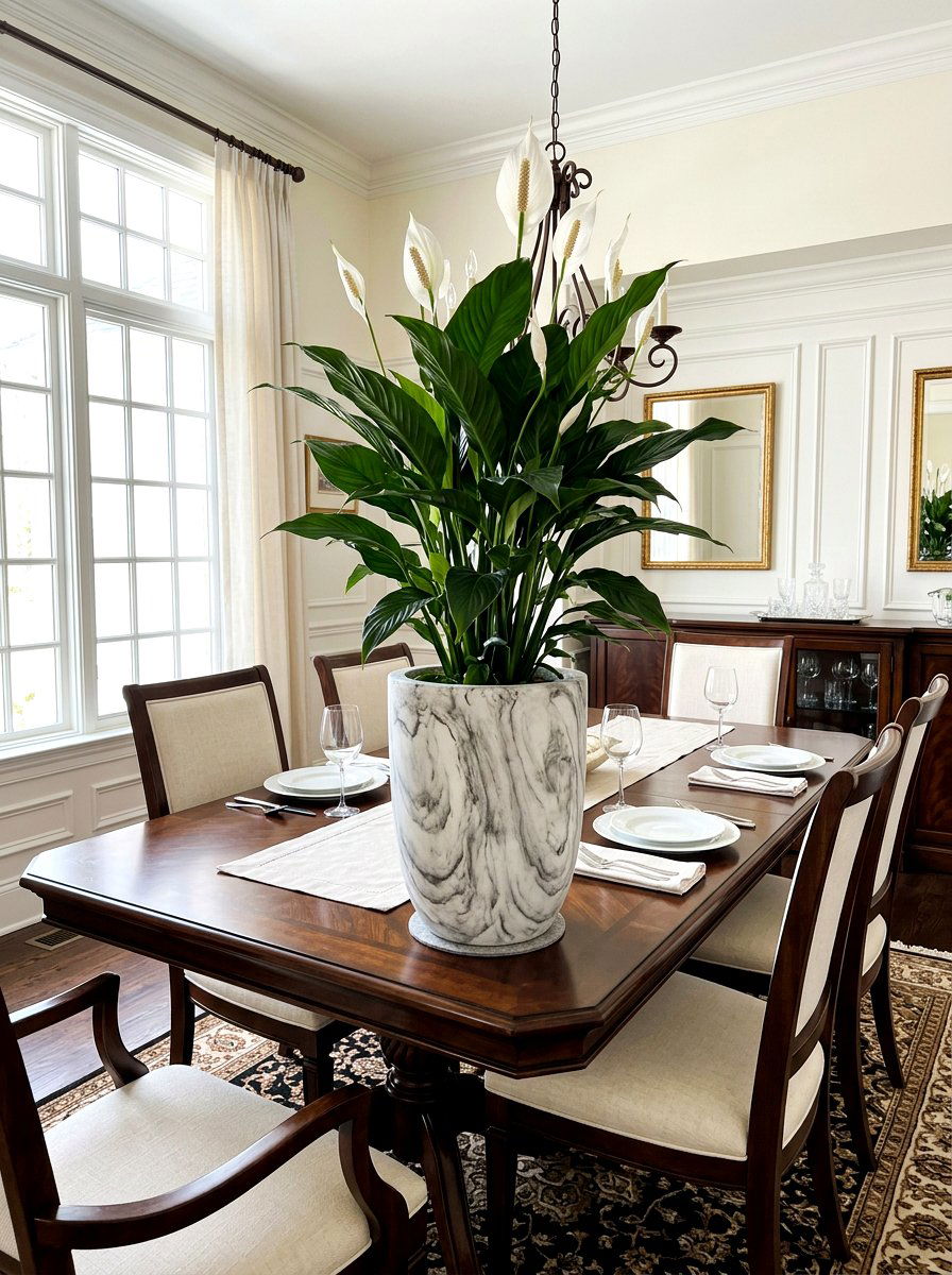 Marble Effect Concrete Planter - 30 concrete planter ideas
