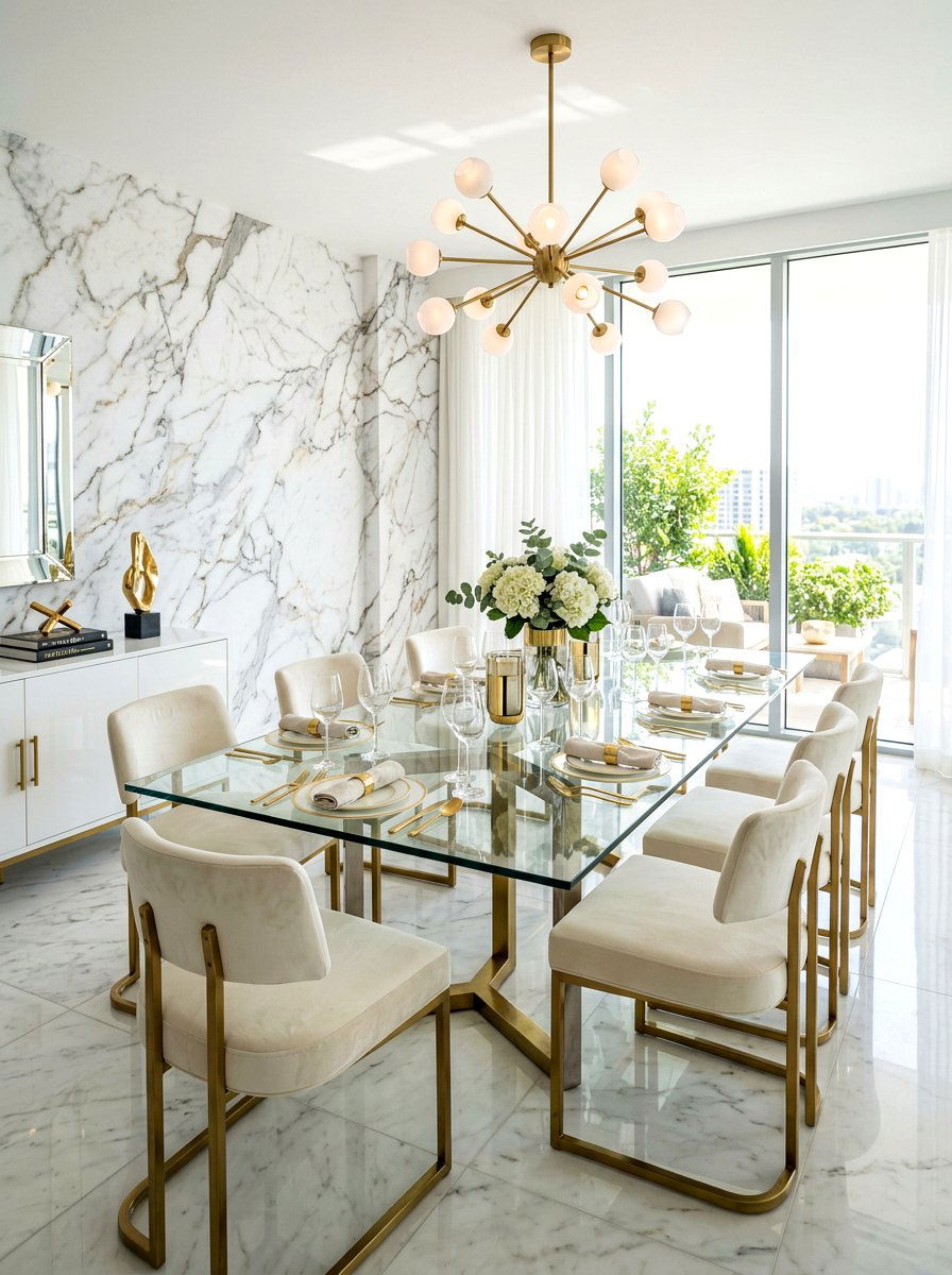 Marble Effect Dining Room Wallpaper - 30 dining room wallpaper ideas