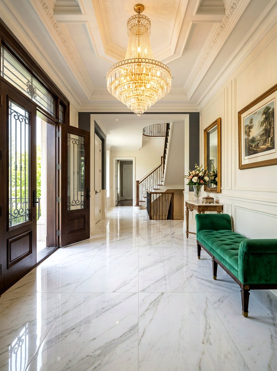 Marble Entryway Flooring - 30 welcoming entryway ideas