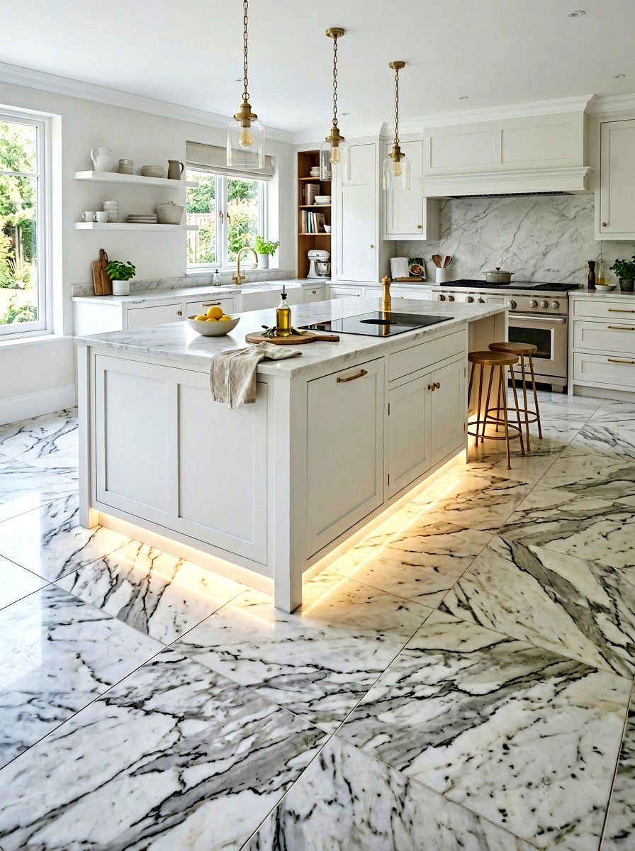 Marble Floor Base Lighting - 30 toe kick lighting ideas